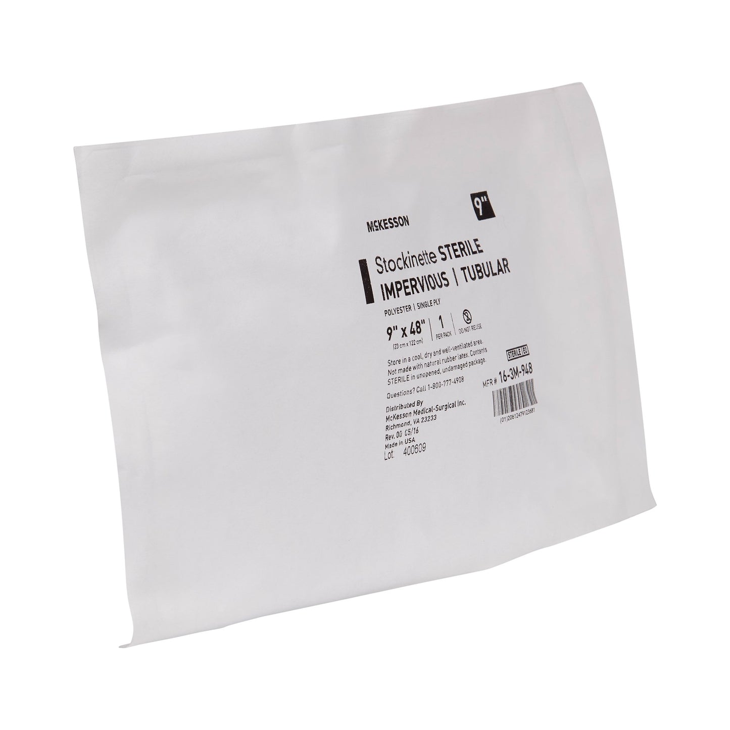 McKesson Surgical Stockinette Impervious / Tubular 9 W X 48 L Inch Sterile (460836_CS)