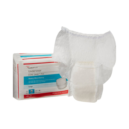 Sure Care™ Plus Unisex Adult Absorbent Underwear Pull On with Tear Away Seams Large Disposable Heavy Absorbency (823429_CS)