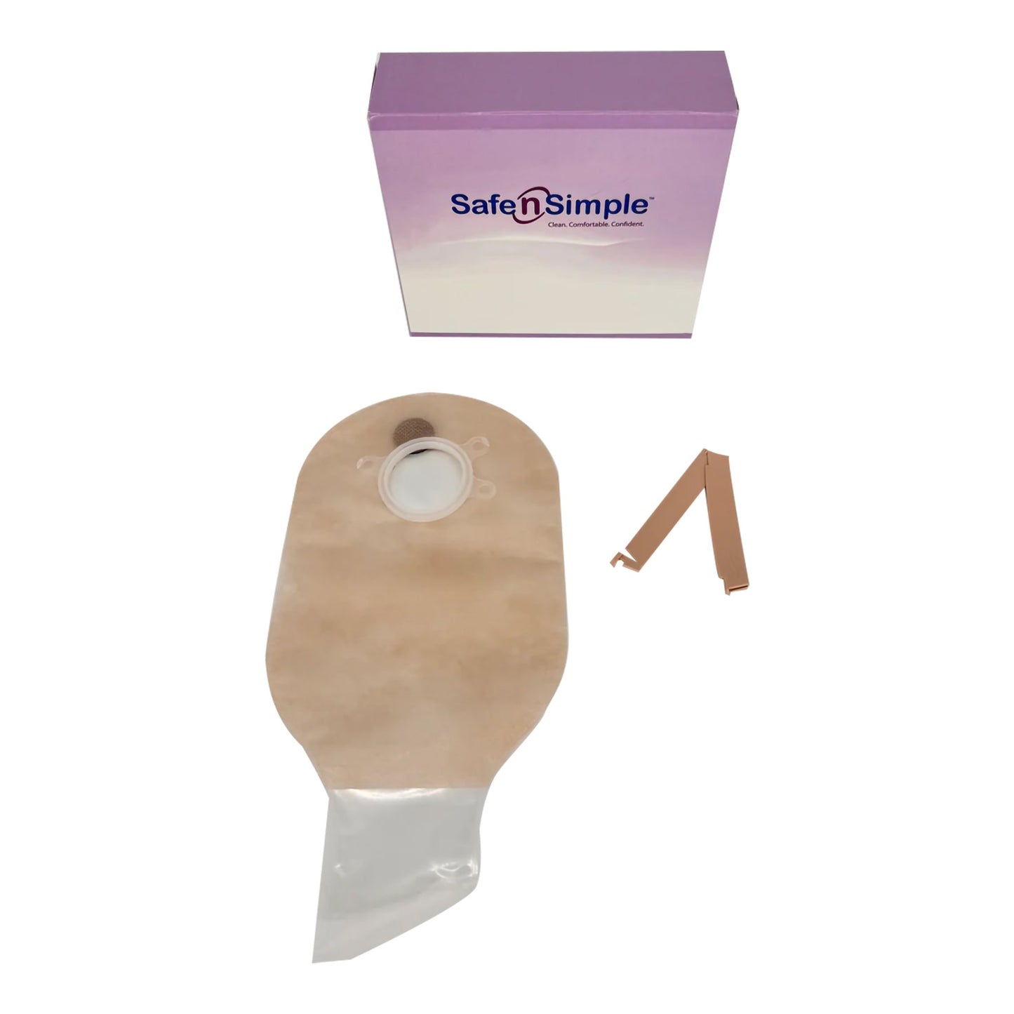 Safe n Simple™ Ostomy Pouch Two-Piece System 12 Inch Length Without Barrier Drainable (1242506_BX)