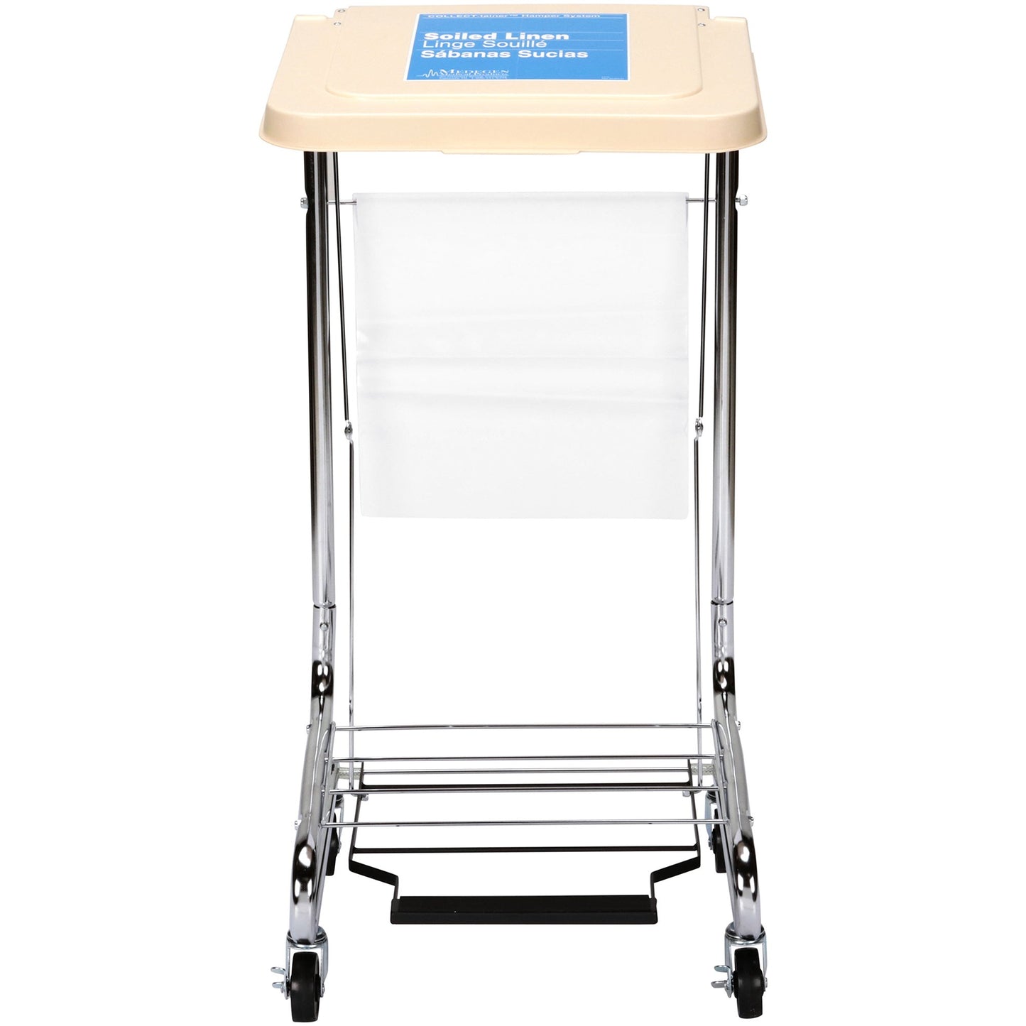 McKesson Hamper Stand Soiled Linen Rectangular Opening 30 to 33 gal. Capacity Foot Pedal Self-Closing Lid (284506_EA)