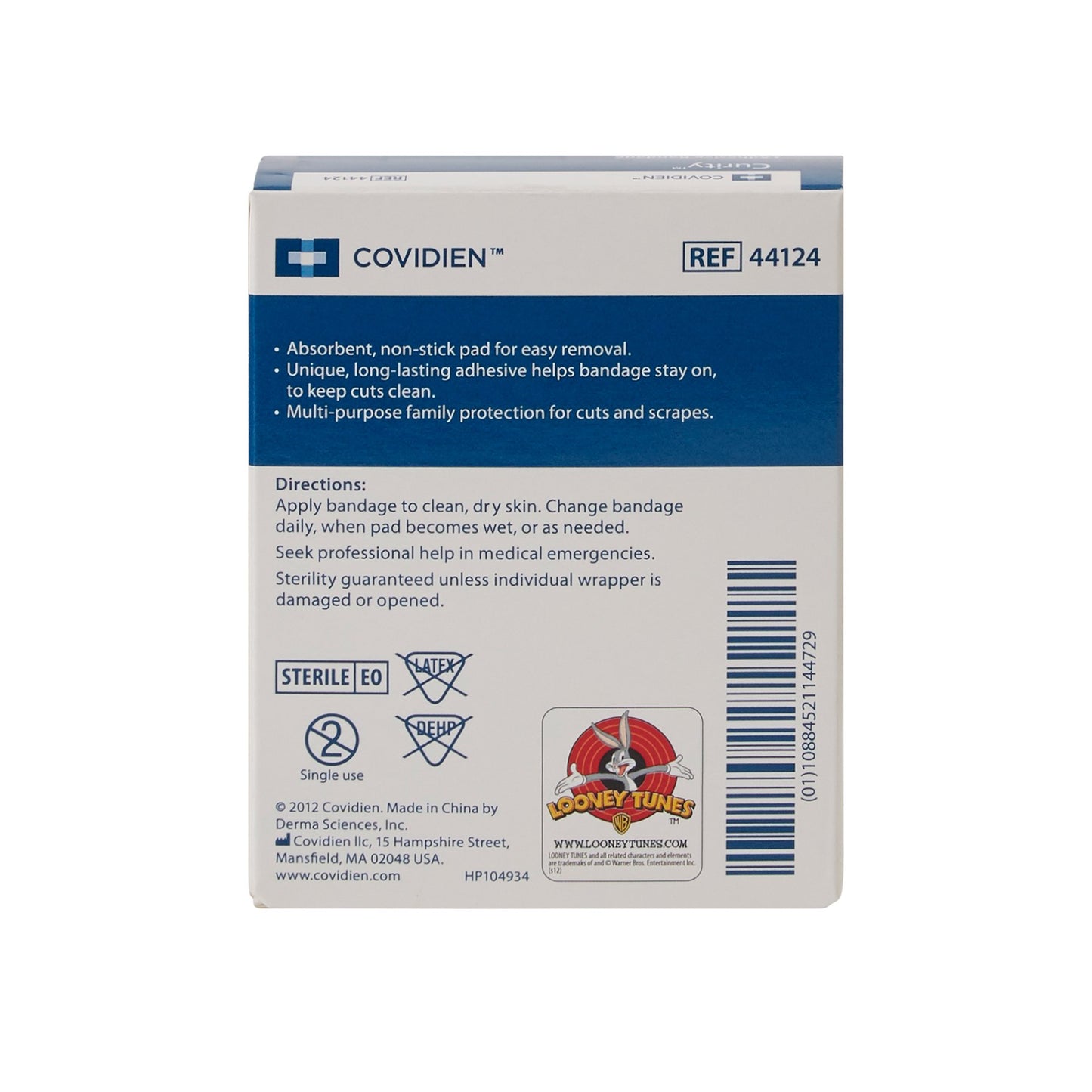 Curity™ Adhesive Strip 3/4 X 3 Inch Plastic Rectangle Kid Design (Assorted Looney Tunes) Sterile (867805_BX)
