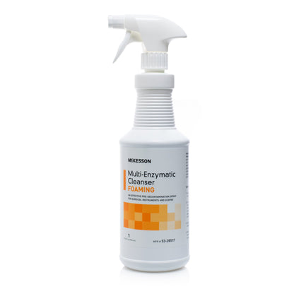 McKesson Multi-Enzymatic Instrument Detergent Foam RTU 1 Quart Bottle Fresh Rain Scent (484479_EA)