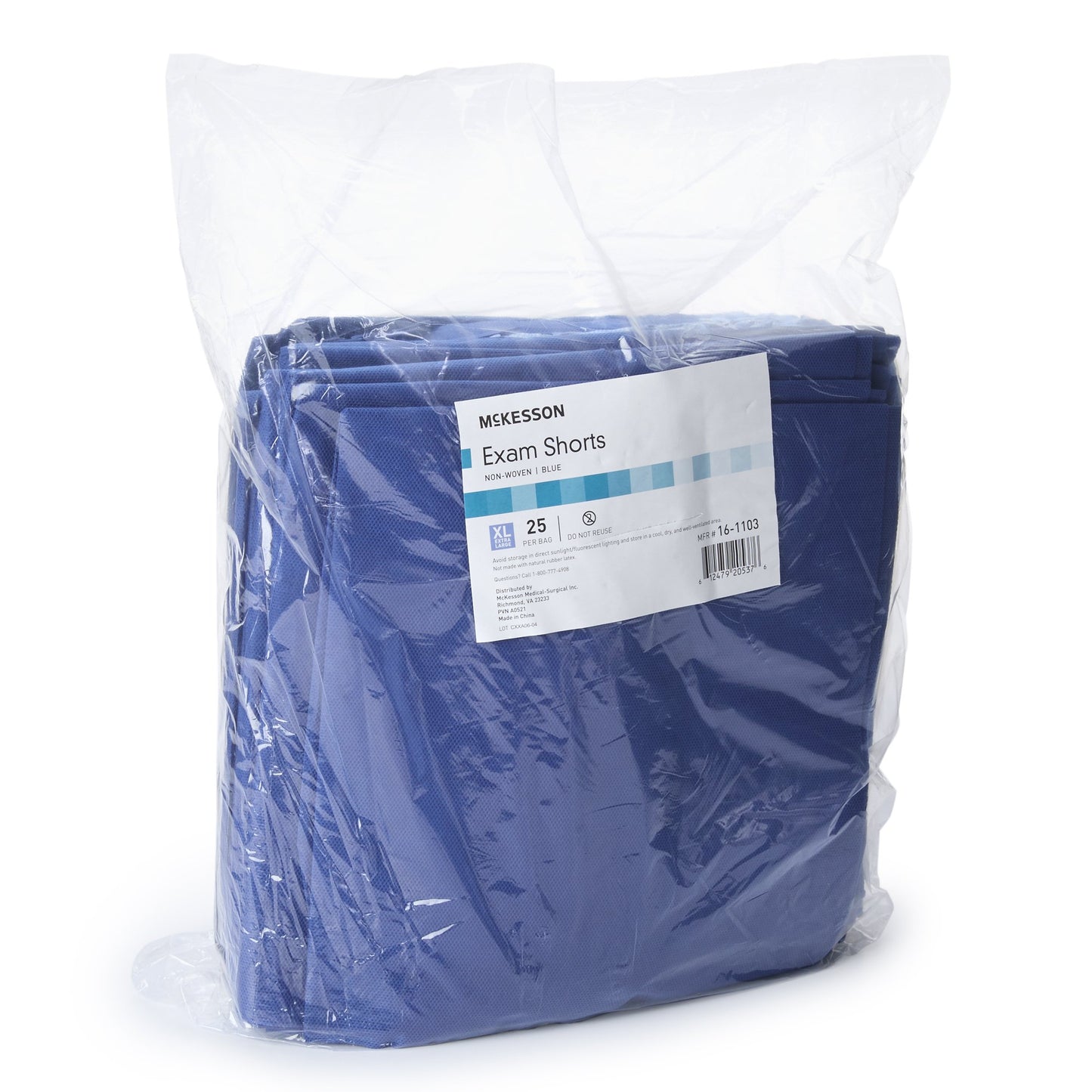 McKesson Exam Shorts X-Large Blue SMS Adult Disposable (1197331_CS)