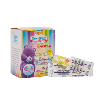 American® White Cross Stat Strip® Adhesive Strip 3/4 X 3 Inch Plastic Rectangle Kid Design (Care Bears) Sterile (980579_BX)