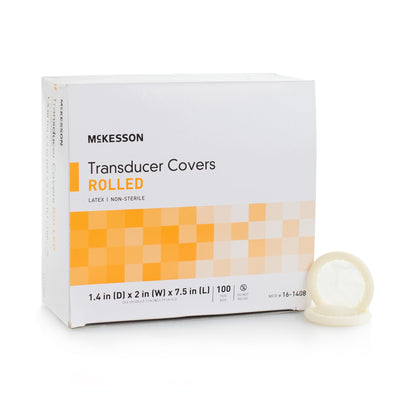 McKesson Ultrasound Probe Cover 1-2/5 X 7-1/2 Inch Latex NonSterile Rolled (1087740_BX)