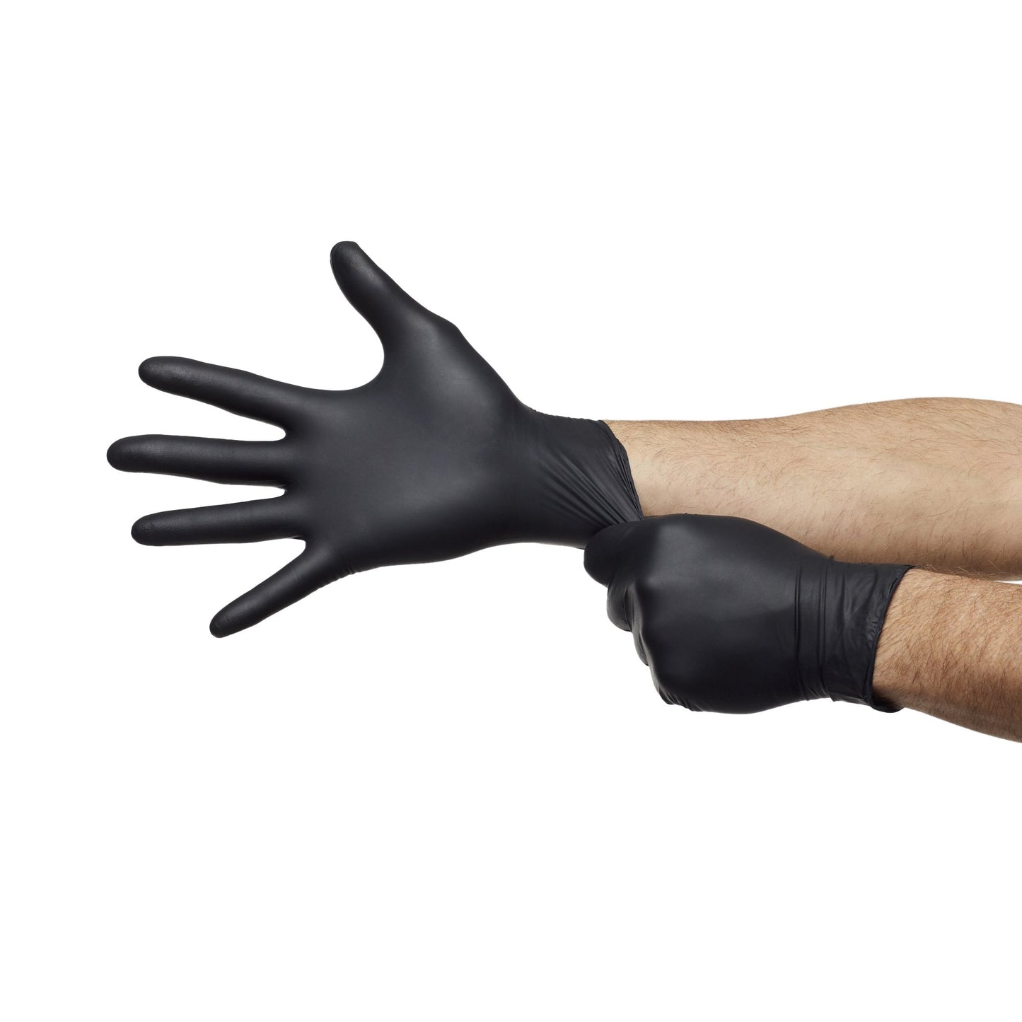 MICROFLEX® MidKnight™ Exam Glove Medium NonSterile Nitrile Standard Cuff Length Fully Textured Black Fentanyl Tested (688019_BX)