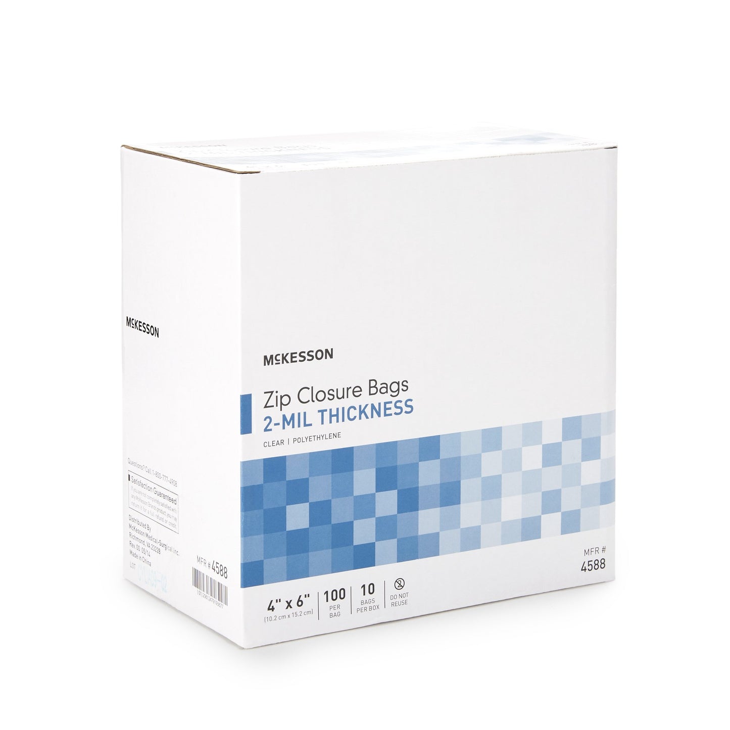 McKesson Reclosable Bag 4 X 6 Inch Polyethylene Clear Zipper Closure (957784_BG)