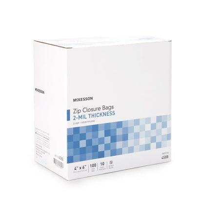 McKesson Reclosable Bag 4 X 6 Inch Polyethylene Clear Zipper Closure (957784_BG)
