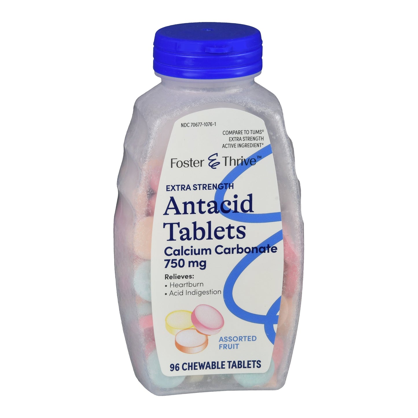 Foster & Thrive™ Antacid 750 mg Strength Chewable Tablet 96 per Bottle (1235090_BT)