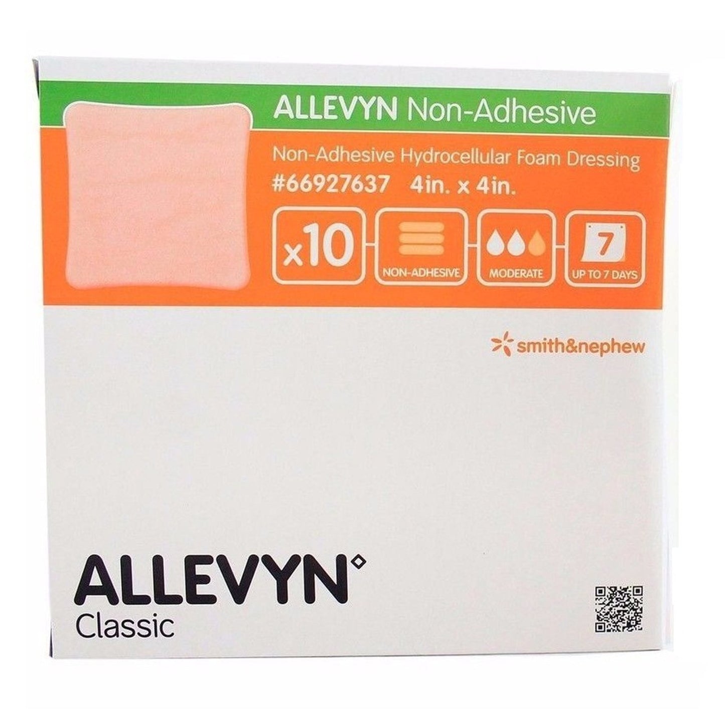 Allevyn Foam Dressing 4 X 4 Inch Without Border Film Backing Nonadhesive Square Sterile (226263_BX)