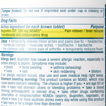 Geri-Care® Pain Relief 200 mg Strength Ibuprofen Tablet 1000 Per Bottle (1181156_BT)
