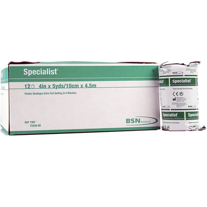 Specialist® Plaster Bandage 4 Inch X 15 Foot Plaster of Paris White (4789_CS)