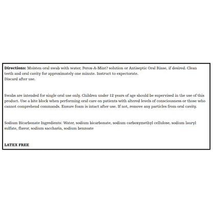 Toothette® Plus Oral Swab Sodium Bicarbonate Foam Tip 20 per Pack (362537_CS)