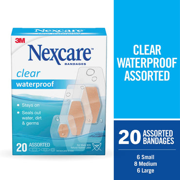 3M Nexcare™ Adhesive Strip 7/8 X 1-1/16 Inch / 1-1/4 X 2-1/2 Inch / 1-1/16 X 2-1/4 Inch Plastic Rectangle Sheer Sterile (723770_BX)