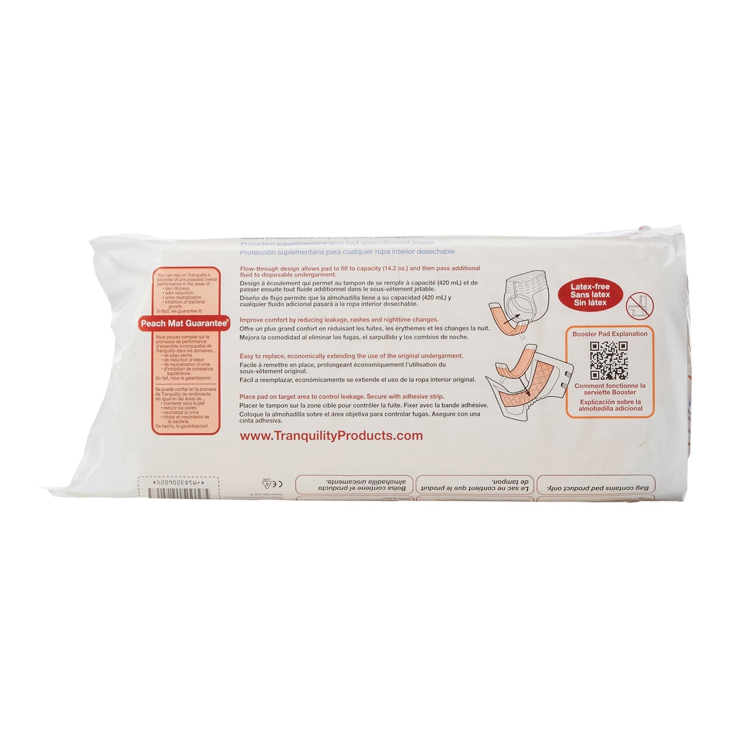 Tranquility® TopLiner™ Booster Pad 4-1/4 X 15 Inch Heavy Absorbency Super Absorbent Core Super (875507_CS)