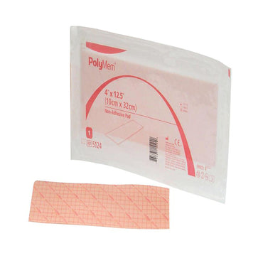 PolyMem® Foam Dressing 4 X 12-1/2 Inch Without Border Film Backing Nonadhesive Rectangle Sterile (702095_EA)