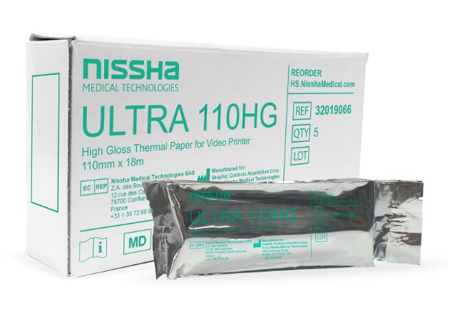 Nissha Ultrasound Video Paper Roll High Gloss Without Grid (1244831_BX)