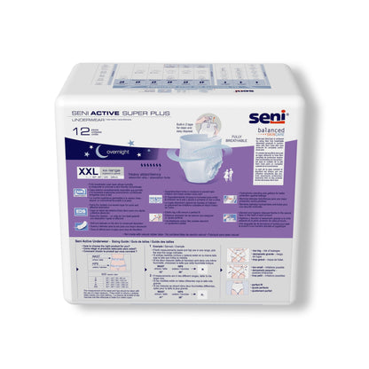 Seni® Active Super Plus Unisex Adult Absorbent Underwear Pull On with Tear Away Seams 2X-Large Disposable Heavy Absorbency (1226547_CS)