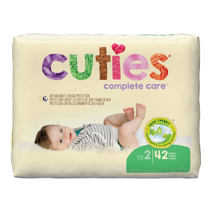 Cuties® Complete Care Unisex Baby Diaper Size 2 Disposable Heavy Absorbency (699152_CS)