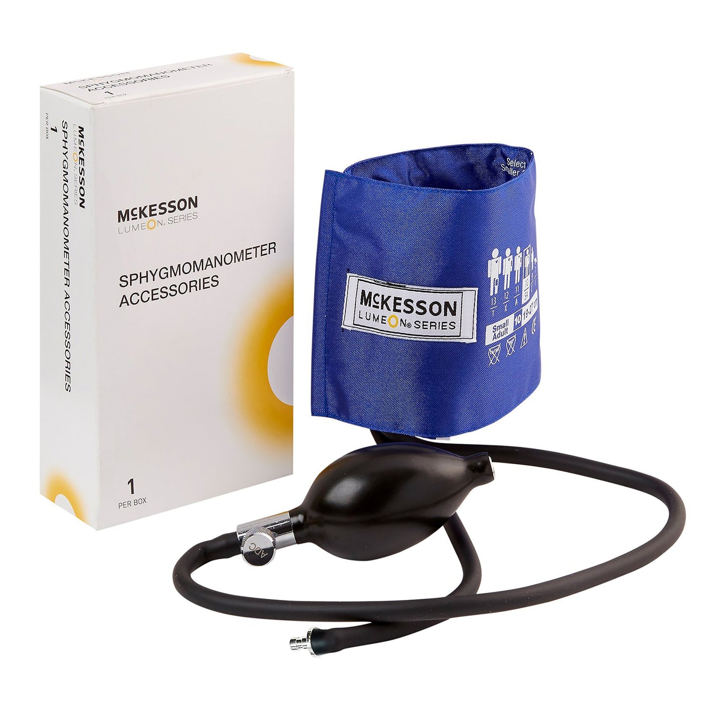 McKesson LUMEON™ Reusable Blood Pressure Cuff and Bulb 19 to 27 cm Arm Nylon Cuff Small Adult Cuff (803205_BX)