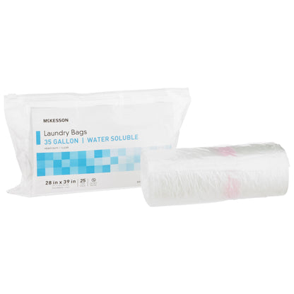 McKesson Hot Water Soluble Laundry Hamper Bag 30 to 35 gal. 28 X 39 Inch Disposable (1147894_PK)