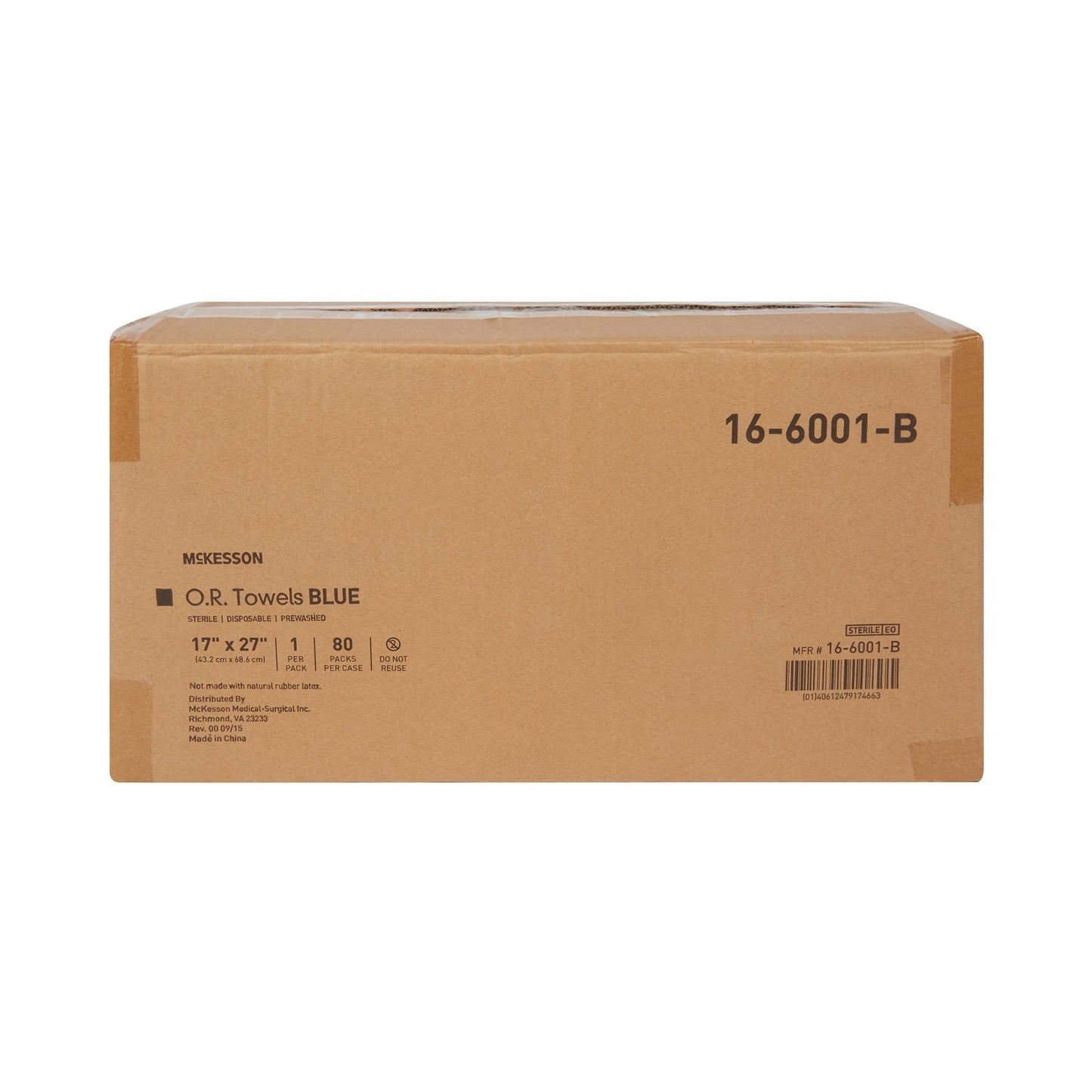 McKesson O.R. Towel 17 W X 27 L Inch Blue Sterile (277859_CS)