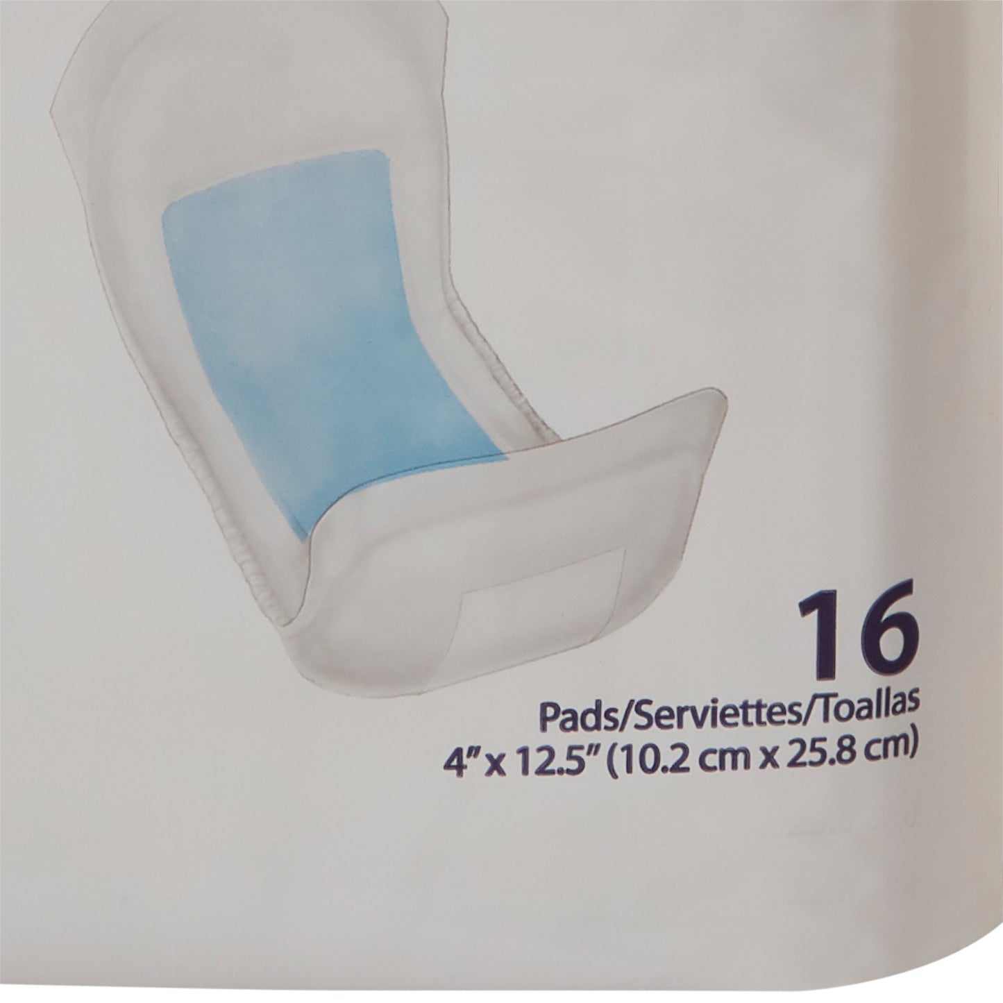 Sure Care™ Bladder Control Pad 4 X 12-1/2 Inch Heavy Absorbency Polymer Core One Size Fits Most (731672_CS)