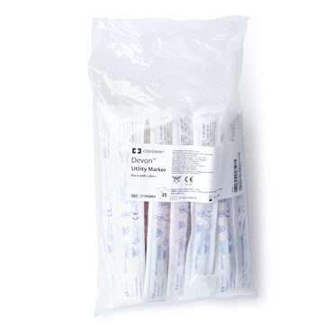 Devon™ Medical Utility Marker with Labels Permanent Black Ink Sterile Full Size Fine Tip (184747_CS)