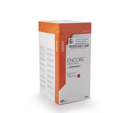 ENCORE® Latex Micro Surgical Glove Size 6.5 Sterile Latex Standard Cuff Length Micro-Textured Brown Chemo Tested (362176_BX)