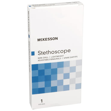 McKesson General Exam Stethoscope Teal Blue 1-Tube 22 Inch Tube Double Sided Chestpiece (363750_EA)