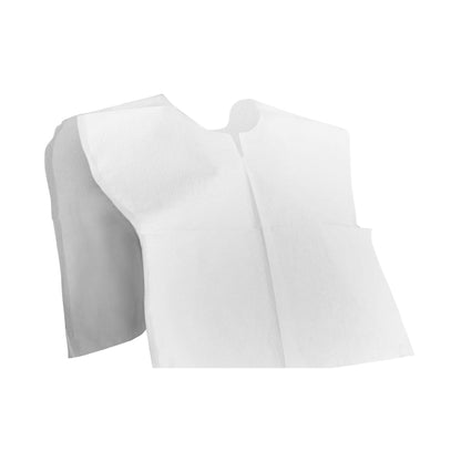 McKesson Exam Cape White One Size Fits Most Open Sides Without Closure Unisex Disposable (327137_CS)
