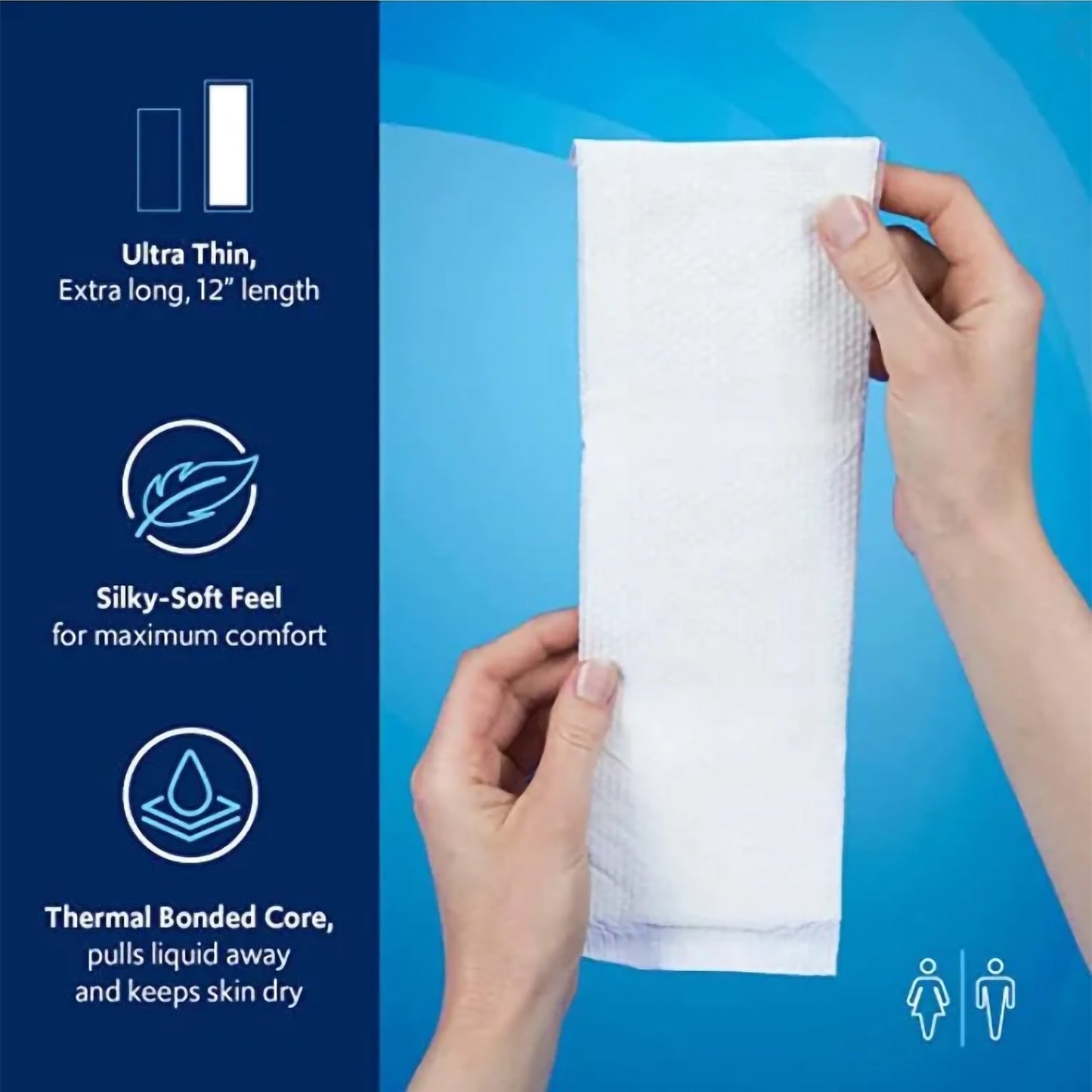 TotalDry™ Incontinence Liner 11 Inch Length Moderate Absorbency Polymer Core One Size Fits Most (1122514_BG)