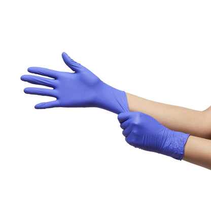 McKesson Confiderm® 3.0 Exam Glove Medium NonSterile Nitrile Standard Cuff Length Textured Fingertips Blue Not Rated (957802_CS)