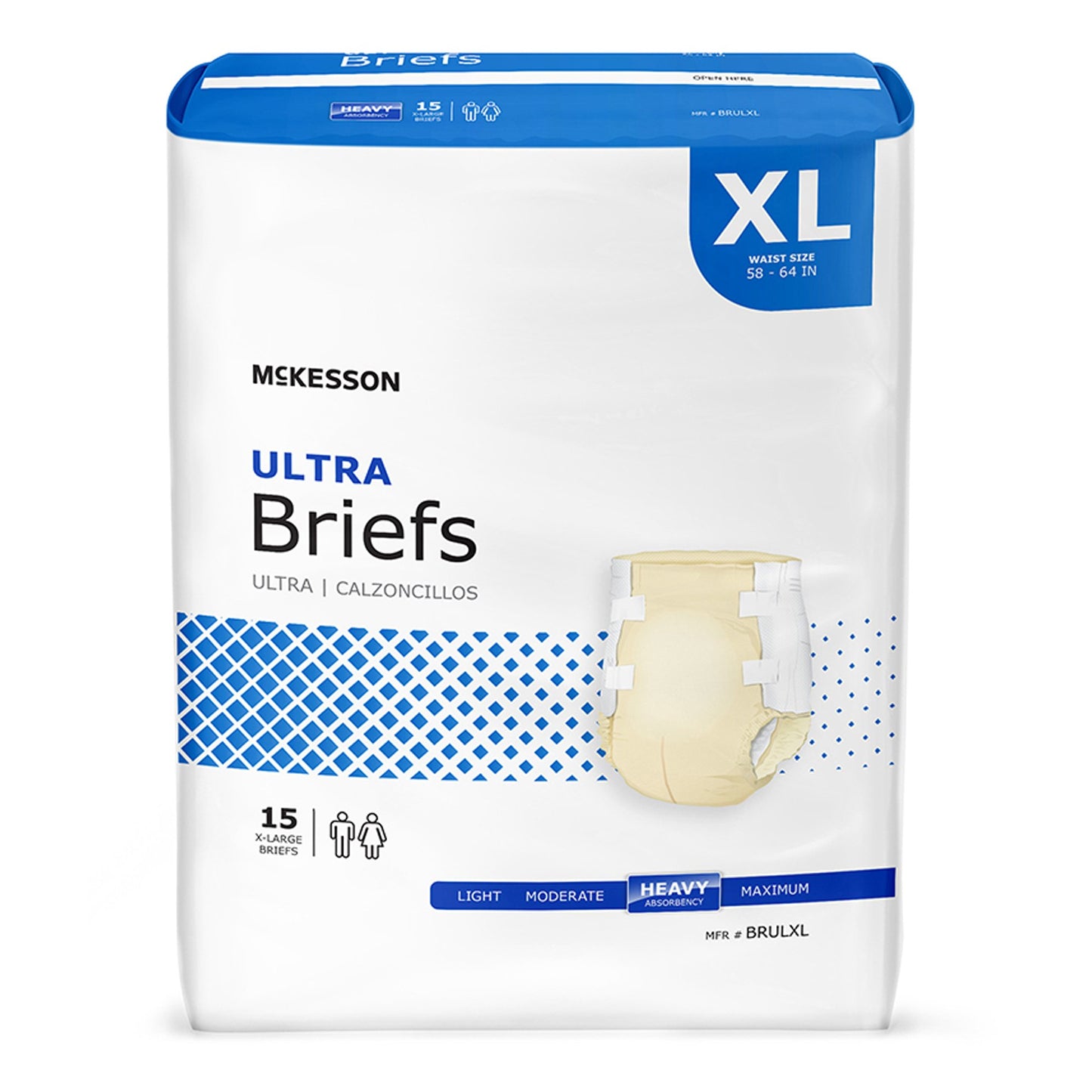 McKesson Ultra Unisex Adult Incontinence Brief X-Large Disposable Heavy Absorbency (800833_BG)