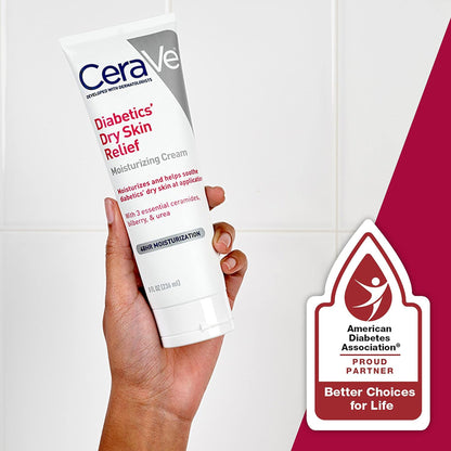 CeraVe® Diabetics' Dry Skin Relief Hand and Body Moisturizer 8 oz. Tube Unscented Cream (1253470_EA)