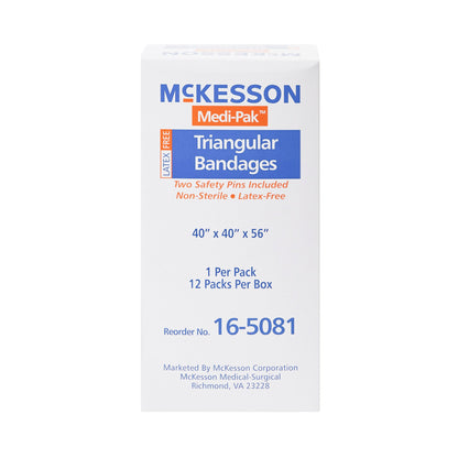 McKesson Triangular Bandage / Arm Sling Safety Pin One Size Fits Most (540284_BX)