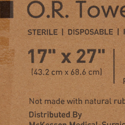McKesson O.R. Towel 17 W X 27 L Inch Blue Sterile (277862_CS)