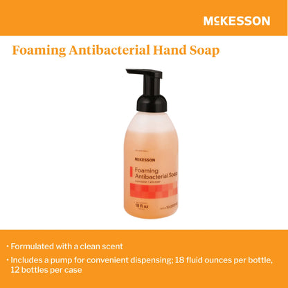 McKesson Antibacterial Soap Foaming 18 oz. Pump Bottle Clean Scent (1067686_EA)