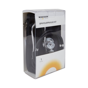 McKesson Brand Reusable Aneroid / Stethoscope Set 23 to 33 cm Adult Cuff Dual Head Sprague Stethoscope Pocket Aneroid (1089467_EA)