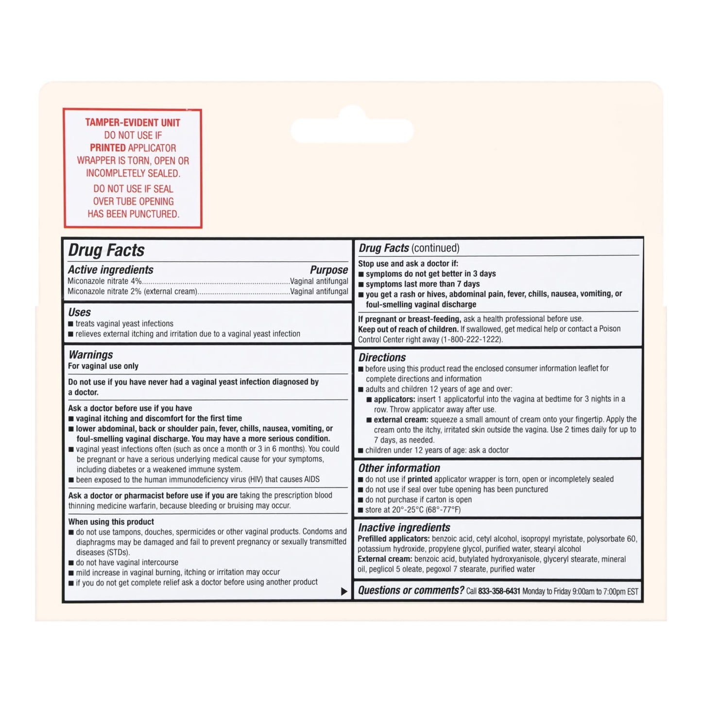 Foster & Thrive™ Vaginal Antifungal Kit 2% Strength / 200 mg Cream / Suppository (1244990_EA)