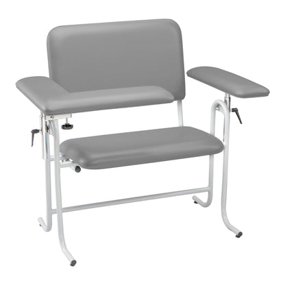 McKesson Blood Drawing Chair 1 Fixed Armrest, 1 Flip Up Armrest Gray (485313_EA)