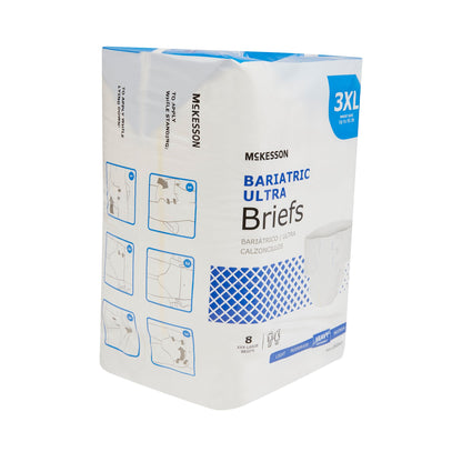 McKesson Ultra Bariatric Unisex Adult Incontinence Brief 3X-Large Disposable Heavy Absorbency (724912_BG)
