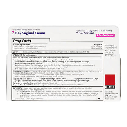 Taro Vaginal Antifungal 1% Strength Cream 1.5 oz. Tube (634244_EA)