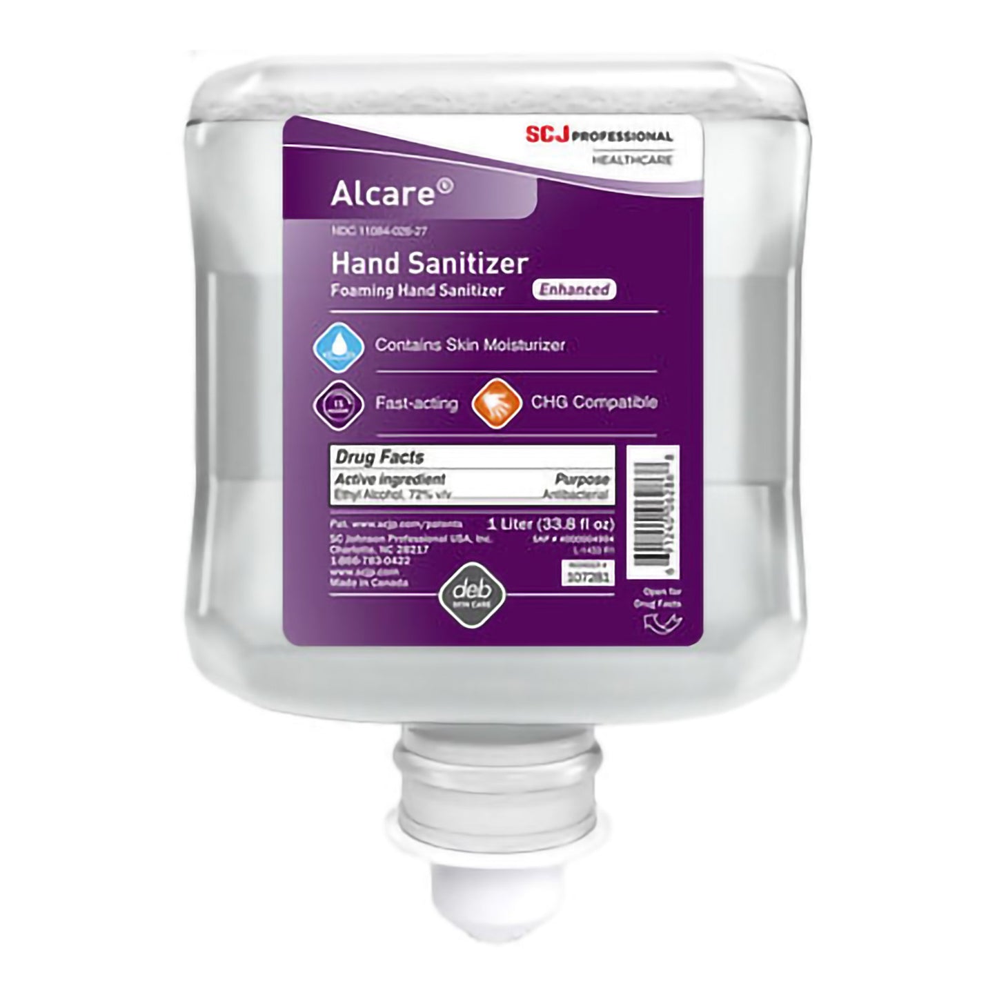 Alcare® Enhanced Hand Sanitizer 1 Liter Ethyl Alcohol Foaming Dispenser Refill Bottle (1230490_CS)
