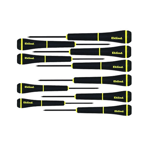 Eklind Tool Company PSD™ Precision Slotted & Phillips Screwdriver Set, 10 Pieces,1 mm to 4 mm/#000 to #1 (269-92199)