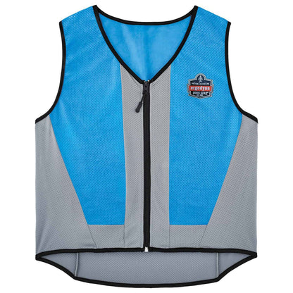 Ergodyne Chill-Its 6667 Wet Evaporative PVA Cooling Vest with Zipper, PVA, 4X-Large, Blue (EGO12698)