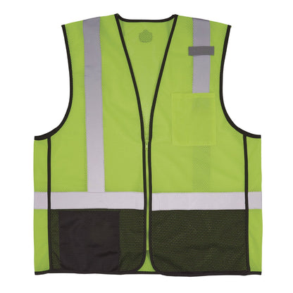 Ergodyne GloWear 8210Z Hi-Vis Class 2 Mesh Vest, 2X-Large to 3X-Large, Lime (EGO23017)