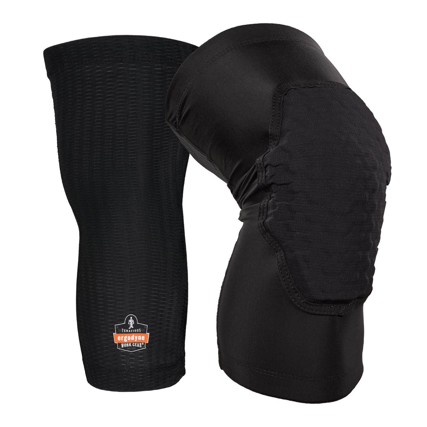Ergodyne Proflex 525 Lightweight Padded Knee Sleeves, Slip-On, X-Large+, Black, Pair (EGO18528)