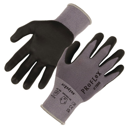 Ergodyne ProFlex 7000 Nitrile-Coated Gloves Microfoam Palm, Gray, X-Small, Pair (EGO10371)