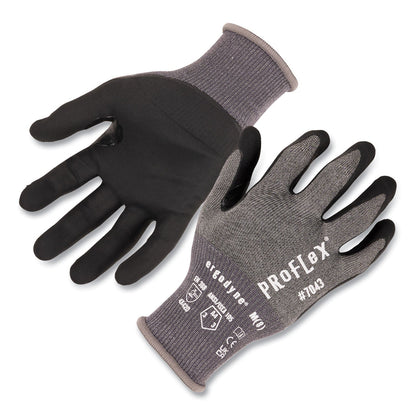 Ergodyne ProFlex 7043 ANSI A4 Nitrile Coated CR Gloves, Gray, X-Large, 1 Pair (EGO10525)